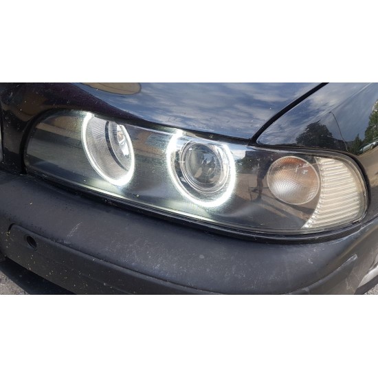 Δαχτυλίδια angel eyes για BMW E39 OEM με εργοστασιακά angel eyes - με 66 led