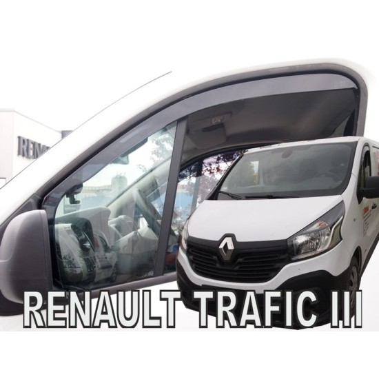 Ανεμοθραύστες για Opel Vivaro / Renault Trafic (2014+) (συν φινιστρίνι) 2 τμχ. εμπρός