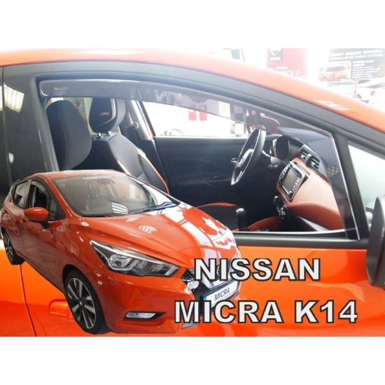 Ανεμοθραύστες για Nissan Micra Κ-14 (2017+) 5 πορτο - 2 τμχ. εμπρός