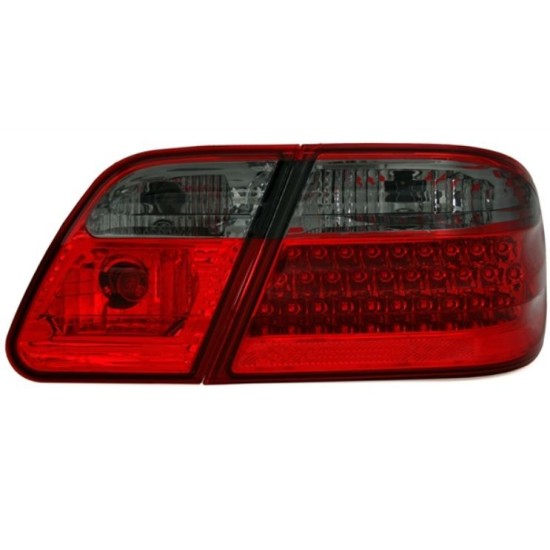 Πίσω φανάρια led για Mercedes W210 E-Class (1995-2002) φιμέ φλας - σετ 2τμχ.