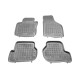 Λαστιχένια πατάκια Rezaw Plast για VW Golf 5 / 6 / VW Jetta / Seat Leon (2004-2012) / VW Scirocco / Skoda Octavia 2 (2004-2013) - τύπου σκαφάκι - γκρι - 4τμχ.