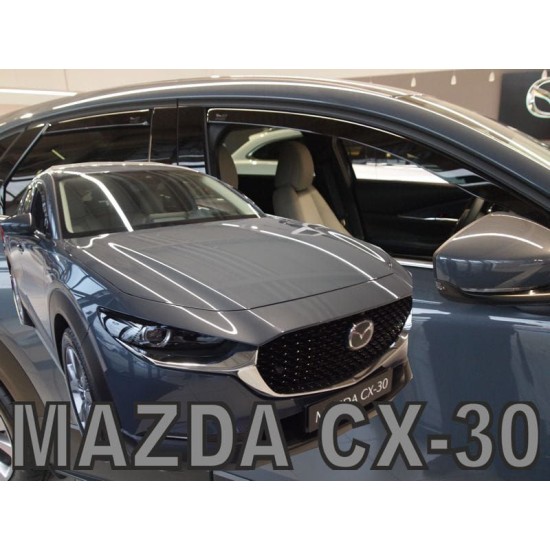 Ανεμοθραύστες για  MAZDA CX-30 (2019+) 5D - 4 τμχ. εμπρός και πίσω