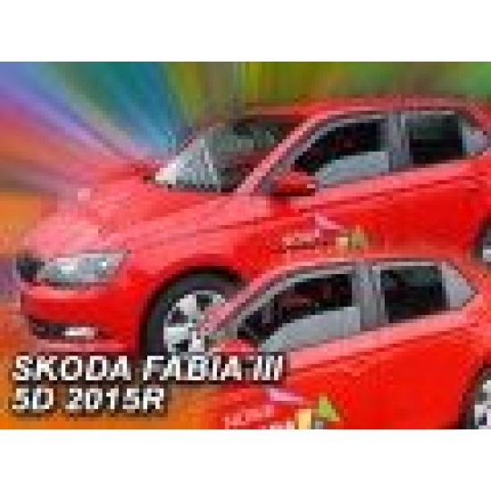 Ανεμοθραύστες για Skoda Fabia (2014+) ( Long) 5 πορτο , combi- 4 τμχ εμπρός και πίσω