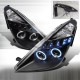 Φανάρια εμπρός angel eyes για Toyota Celica T230 (1999-2005) - μαύρα , με λάμπες (Η1) - σετ 2τμχ.