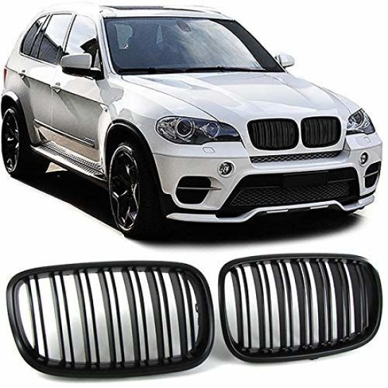 Μάσκα για BMW X5  E70 / X6 E71 (2007+) - Piano carbon - 2τμχ.