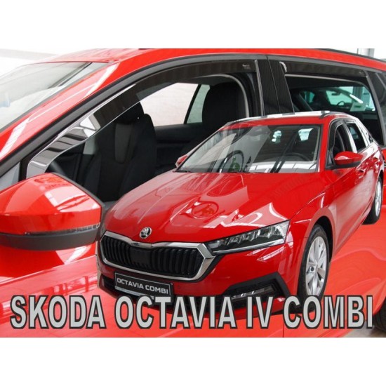 Ανεμοθραύστες για SKODA OCTAVIA IV (2020+) Combi - 4 τμχ. εμπρός και πίσω