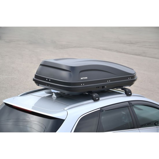 Μπαγκαζιέρα οροφής ACTIVE S 150x76x40cm με διπλό άνοιγμα με κλειδί, 320 λίτρα - μαύρη