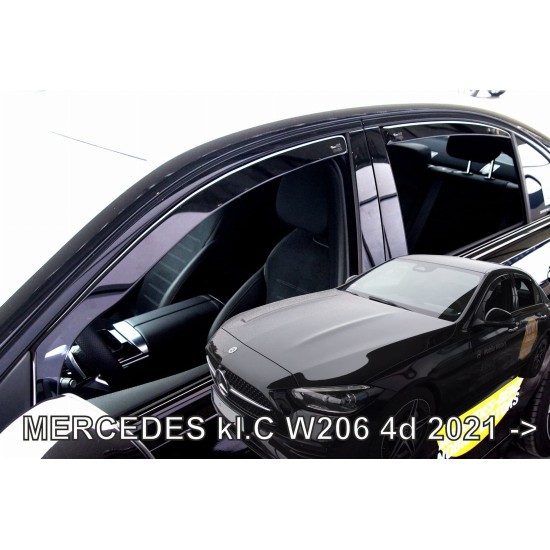 Ανεμοθραύστες για Mercedes C W206 4D (2021+) Sedan - 4 τμχ. εμπρός και πίσω