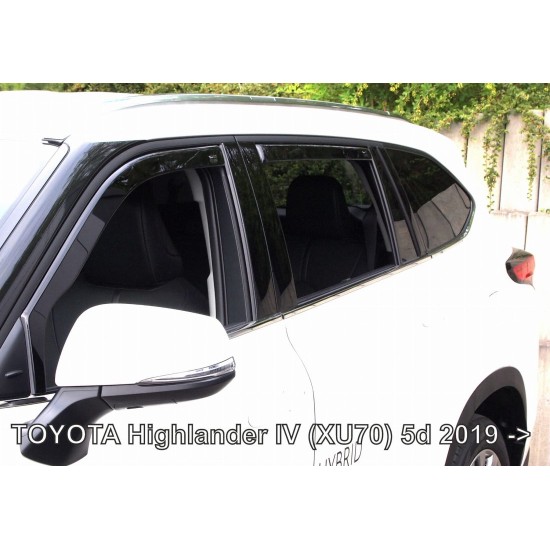 Ανεμοθραύστες για Toyota Highlander IV (XU70) 5D (2019+) - 4 τμχ. εμπρός και πίσω