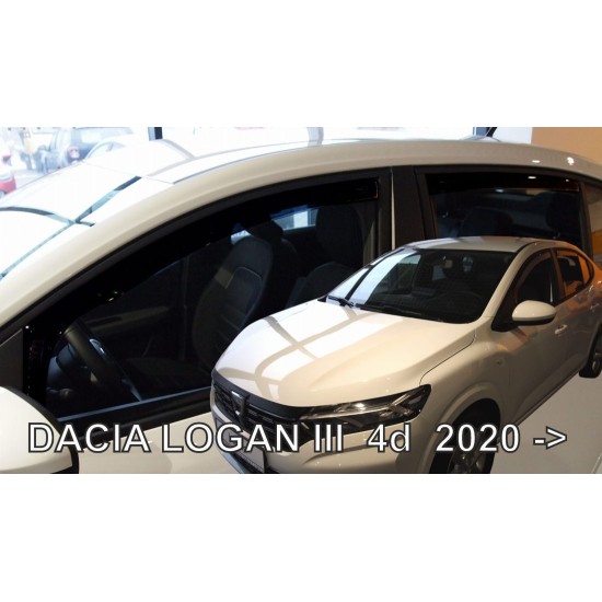 Ανεμοθραύστες για DACIA LOGAN III 4D (2020+) sedan - 4τμχ. εμπρός και πίσω