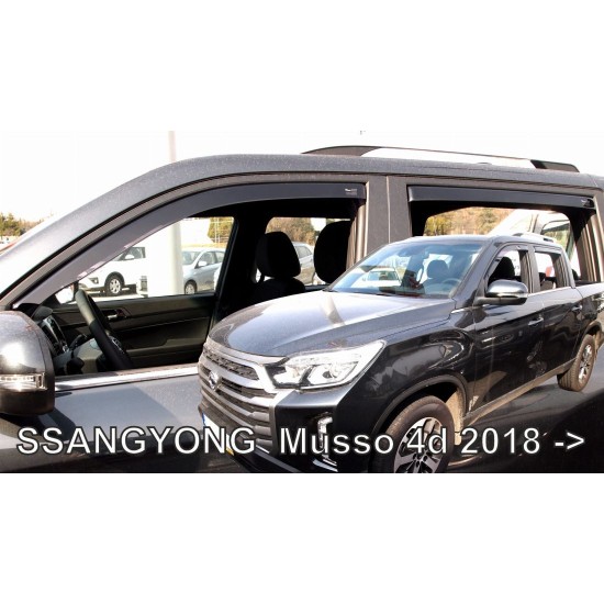 Ανεμοθραύστες για SSANGYONG MUSSO 4D 2018 (2018+) sedan- 4τμχ. εμπρός και πίσω