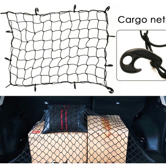Δίχτυ πορτ μπαγκάζ με γάντζους 100x60 cm. - 1τμχ.