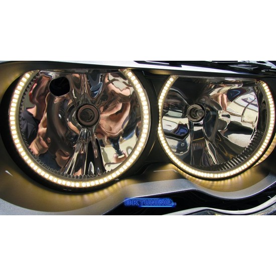 Δαχτυλίδια angel eyes για  BMW E46 (1998-2005) με 66 led - Λευκό χρώμα