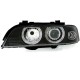 Φανάρια εμπρός angel eyes για BMW E39 (1995-2000) - μαύρο χρώμα , χωρίς λάμπες (Η7) - σετ 2τμχ.