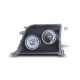 Φανάρια εμπρός angel eyes για Toyota Land Cruiser FJ90 (1996-2003) - μαύρα , με λάμπες (Η1) - σετ 2τμχ.