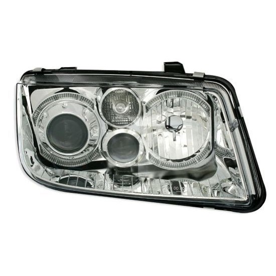 Φανάρια εμπρός angel eyes για Vw Bora - chrome , χωρίς λάμπες (Η7) - σετ 2τμχ.