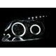 Φανάρια εμπρός angel eyes για Toyota Rav4 (2006-2009) - chrome , με λάμπες (Η1) - σετ 2τμχ.