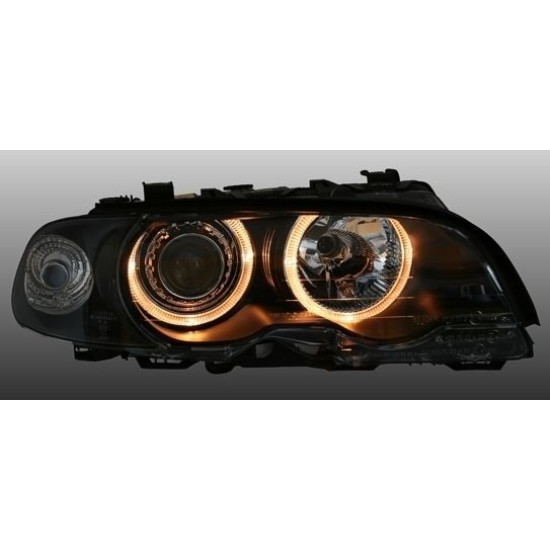 Φανάρια εμπρός angel eyes για BMW E46 coupe και cabrio (1999-2003) , χωρίς λάμπες (Η7) - σετ 2τμχ.