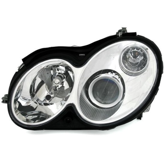 Φανάρια εμπρός angel eyes για Mercedes CLK W209 / C209 (2003-2009) , χωρίς λάμπες (Η7) - σετ 2τμχ.