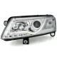 Φανάρια εμπρός led lightbar για Audi A6 C4 (2004-2008) - chrome , χωρίς λάμπες (Η7) - σετ 2τμχ.