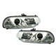 Φανάρια εμπρός led για Alfa Romeo 156 (1997-2003) - chrome , με λάμπες (Η1) - σετ 2τμχ.