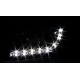 Φανάρια εμπρός led για Audi A3 (2003-2008) - μαύρα , με λάμπες (Η1) - σετ 2τμχ.