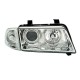 Φανάρια εμπρός angel eyes για Audi A4 (1995-1998) - chrome , χωρίς λάμπες (Η7) - σετ 2τμχ.