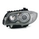 Φανάρια εμπρός angel eyes για BMW E87 (2004-2011) - chrome , χωρίς λάμπες (Η7) - σετ 2τμχ.