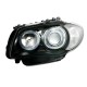 Φανάρια εμπρός angel eyes για BMW E87 (2004-2011) - μαύρα , χωρίς λάμπες (Η7) - σετ 2τμχ.