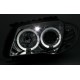 Φανάρια εμπρός angel eyes για BMW E87/Ε81 (2004-2011) - chrome , με λάμπες (Η1) - σετ 2τμχ.