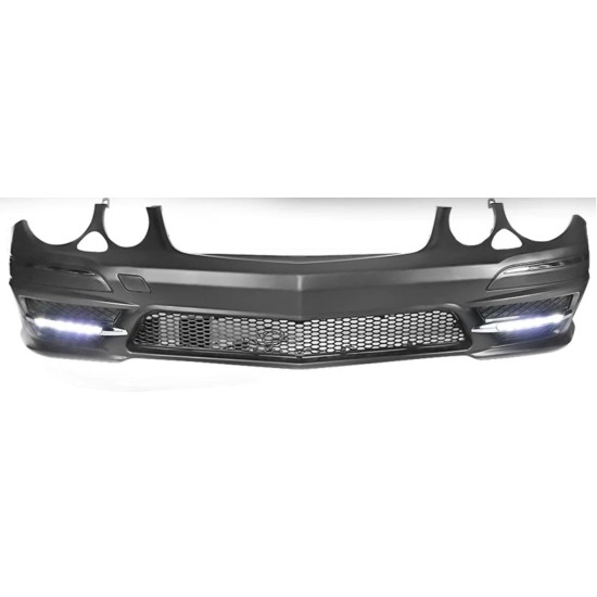 Προφυλακτήρας εμπρός για Mercedes W211 E-Class (2006-2009) - AMG Design με LED φώτα ημέρας