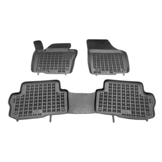 Λαστιχένια πατάκια Rezaw Plast για Volkswagen Sharan II (2010-2022) / Seat Alhambra (2010-2020) - 5 seats (front, middle) - τύπου σκαφάκι - 3τμχ.