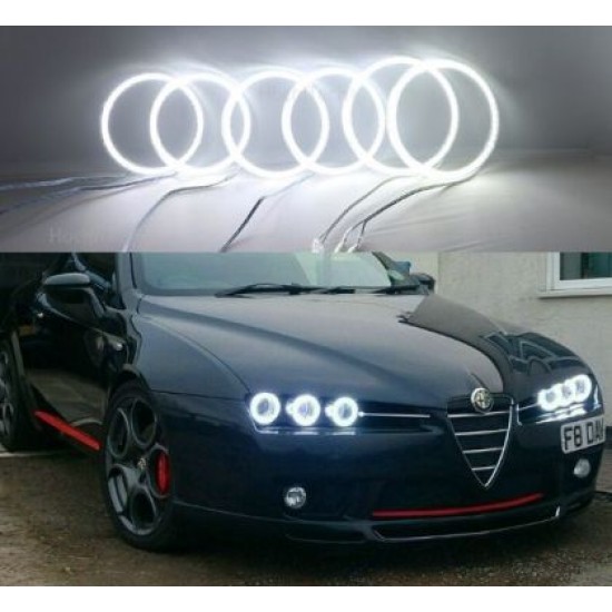 Led Angel eyes για Alfa Romeo 159 - Lightbar design Mat - λευκό χρώμα