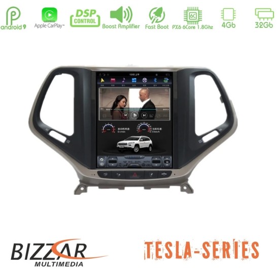 Bizzar Jeep Cherokee 2014-2019 Tesla 10.4" Navigation