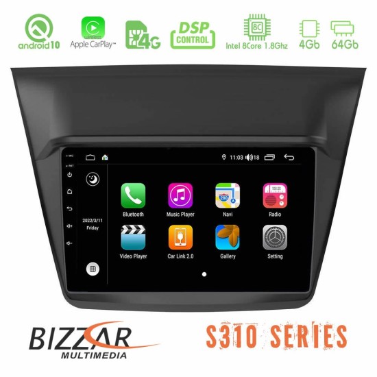 Bizzar S310 Mitsubishi L200 Car Pad 9" Android 10 Multimedia Station