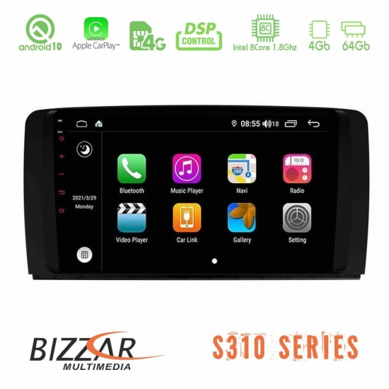 Bizzar S310 Mercedes R Class Car Pad 9" Android 10 Multimedia Station