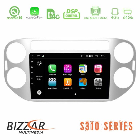 Bizzar S310 VW Tiguan Car Pad 9" Android 10 Multimedia Station