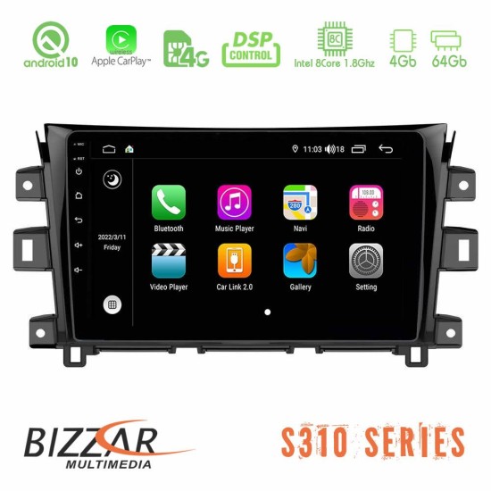 Bizzar S310 Nissan Navara NP300 Car Pad 9" Android 10 Multimedia Station