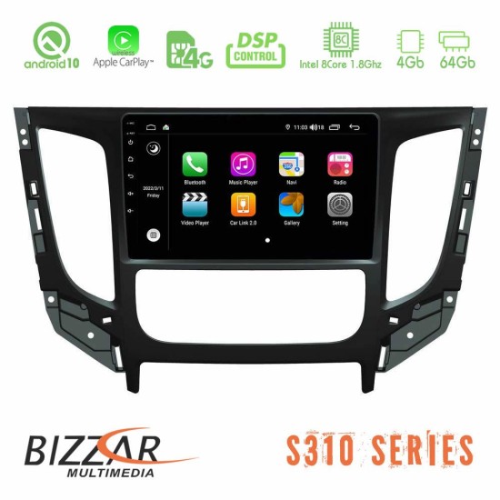 Bizzar S310 Mitsubishi L200 2016-2021 Car Pad 9" Android 10 Multimedia Station