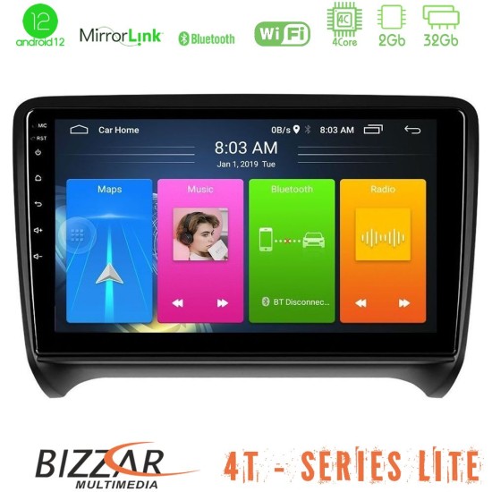 Bizzar 4T Series Audi TT B7 4Core Android13 2+32GB Navigation Multimedia Tablet 9"