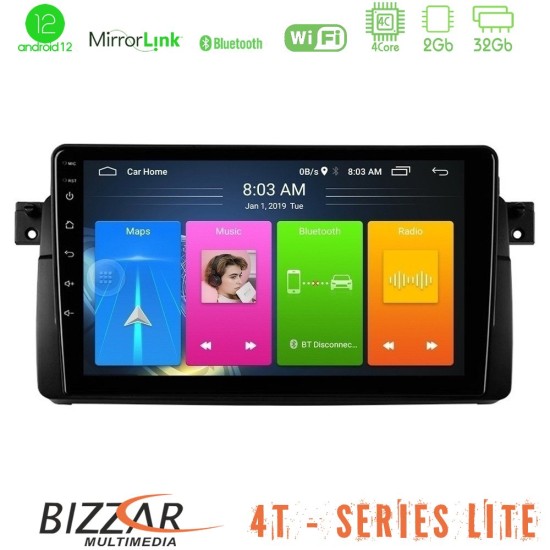 Bizzar 4T Series BMW E46 4Core Android13 2+32GB Navigation Multimedia Tablet 9"