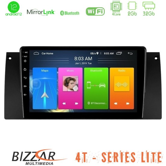 Bizzar 4T Series BMW 5 Series (E39) / X5 (E53) 4Core Android13 2+32GB Navigation Multimedia Tablet 9"