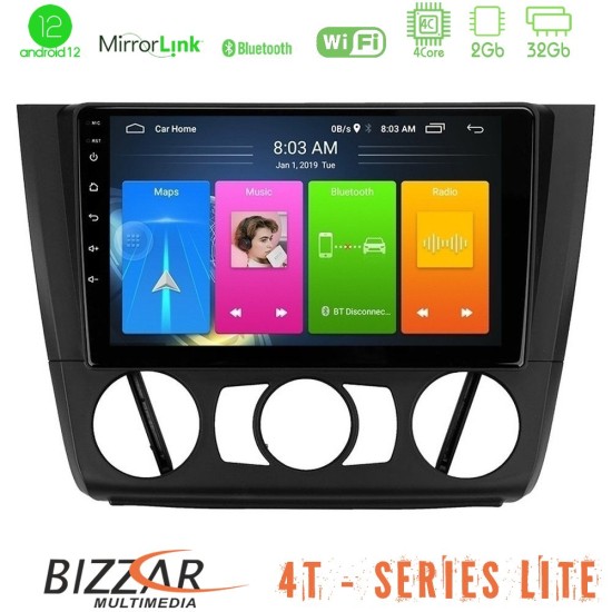 Bizzar 4T Series BMW 1Series E81/E82/E87/E88 (MANUAL A/C) 4Core Android13 2+32GB Navigation Multimedia Tablet 9"