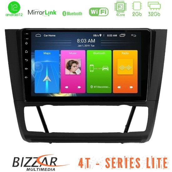 Bizzar 4T Series BMW 1Series E81/E82/E87/E88 (AUTO A/C) 4Core Android13 2+32GB Navigation Multimedia Tablet 9"