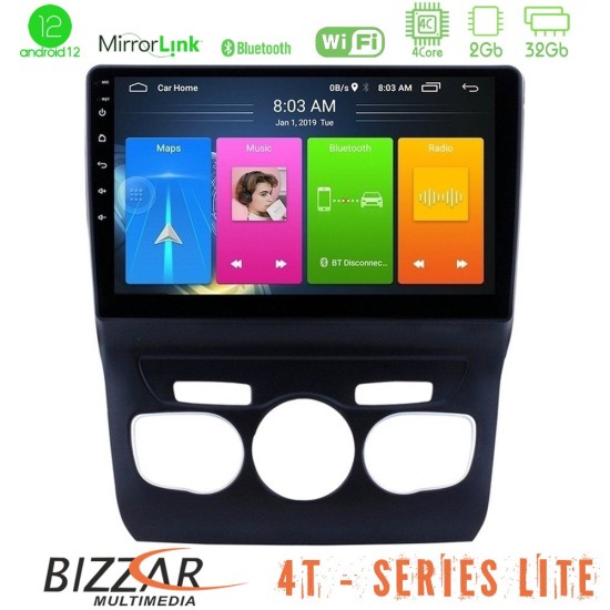 Bizzar 4T Series Citroen C4L 4Core Android13 2+32GB Navigation Multimedia Tablet 10"