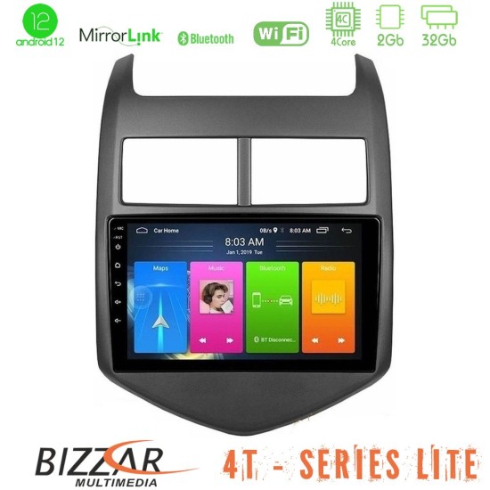 Bizzar 4T Series Chevrolet Aveo 2011-2017 4Core Android13 2+32GB Navigation Multimedia Tablet 9"