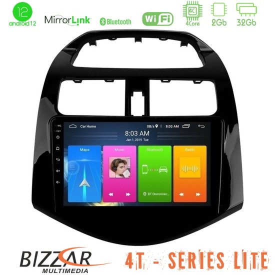 Bizzar 4T Series Chevrolet Spark 2009-2015 4Core Android13 2+32GB Navigation Multimedia Tablet 9"