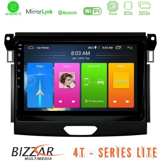 Bizzar 4T Series Ford Ranger 2017-2022 4Core Android13 2+32GB Navigation Multimedia Tablet 9"