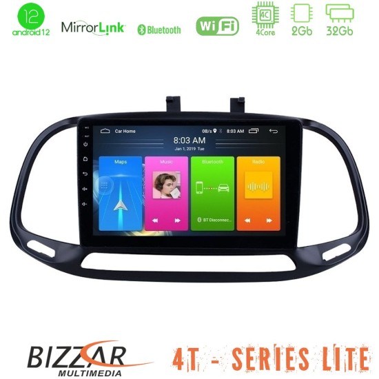 Bizzar 4T Series Fiat Doblo 2015-2022 4Core Android13 2+32GB Navigation Multimedia Tablet 9"