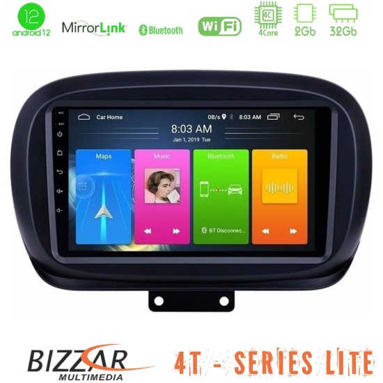 Bizzar 4T Series Fiat 500X 4Core Android13 2+32GB Navigation Multimedia Tablet 9"